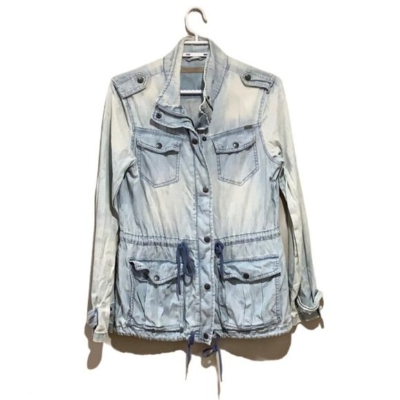 Max Jeans Bleached Denim Trench - Women’s Size Small - Picture 7 of 7